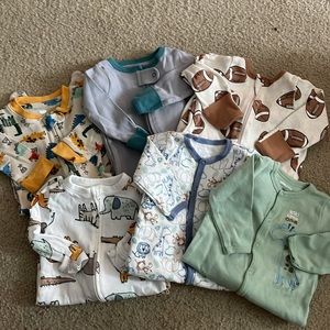 Baby boy size 0-3 months sleeper bundle